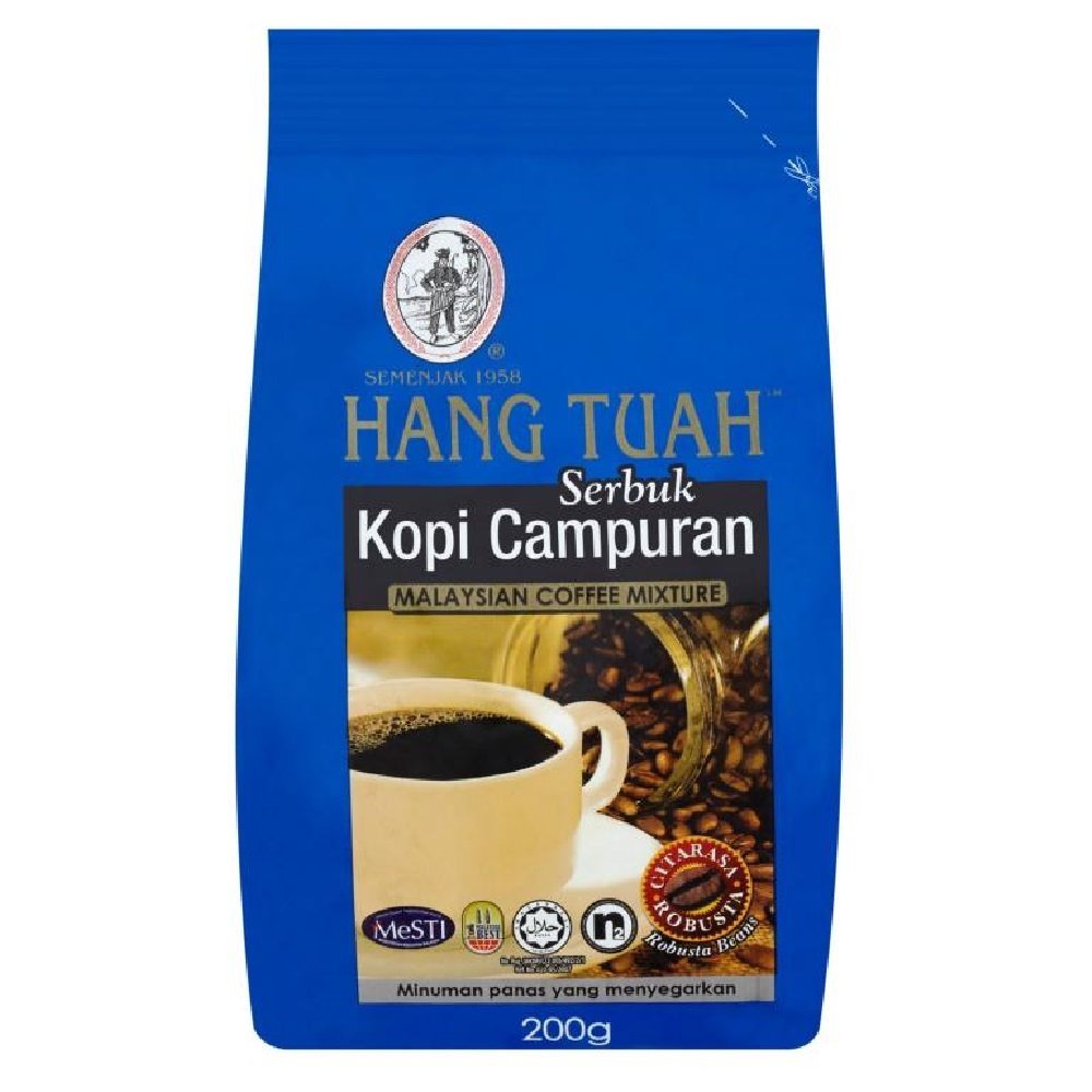 Hang Tuah Malaysian Coffee Mixture 200g (Robusta, 6 Count)