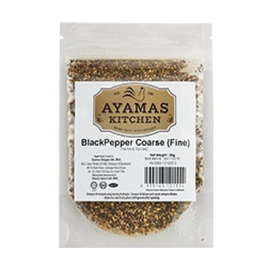 Ayamas Kitchen Herbs,Spice,Powder 20g (Black Pepper Coarse, 12 Pack)