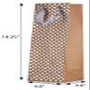 JUVITUS Kraft Wine Bottle Gift Bags with Metallic Embossed Polka Gold Dots (6 Pack) - for Birthdays, Anniversaries, Weddings, Gift Favors, and Holidays view 2