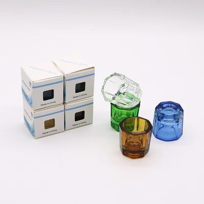 4pcs Glass Colorful Dental Dappen Dish for Dentist Lab Dental Glass Mixing Bowls