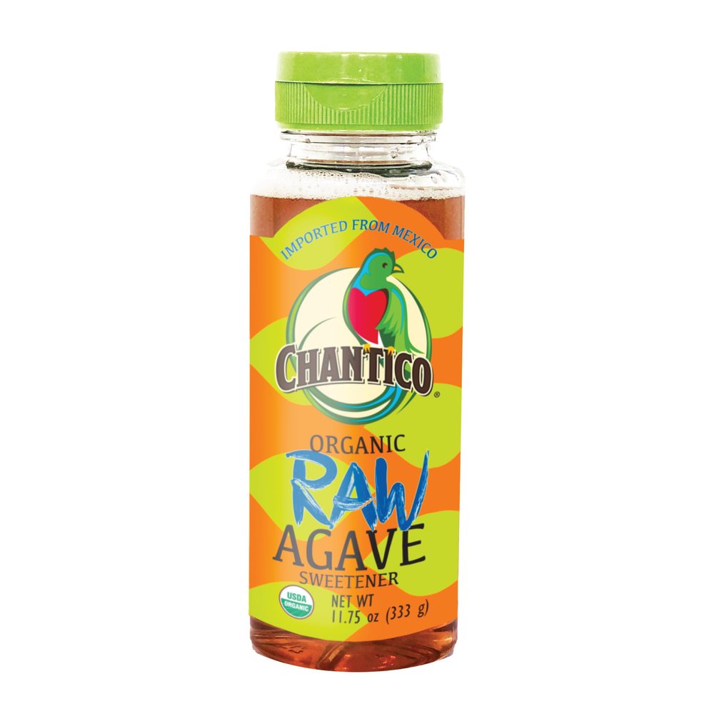 Chantico Agave Sweetener (Raw, 11.75oz Bottle, Single Pack) Organic Low-Calorie Sweetener with a Premium Food Taste - Sugar Substitute and Honey Replacement