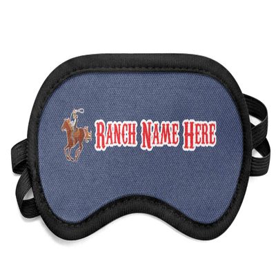Personalized Western Ranch Sleeping Eye Mask - Small