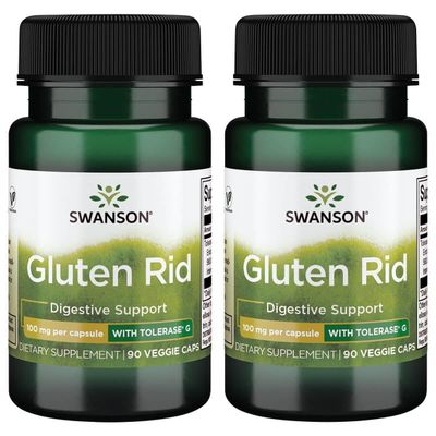 Swanson Gluten Rid with Tolerase G 100 mg 90 Veg Caps (2 Pack)