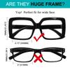 LUR Huge Metalless Screwless Spring Hinges Readers for Women 6 Pack Ladies Oversized Reading Glasses +3.25 view 4