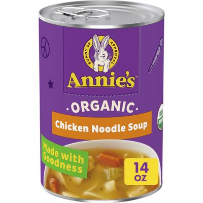 Annies Organic Chicken Noodle Canned Soup, Ready To Serve, 14 oz