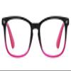 Reducblu Square Reading Glasses for Women - Oversized Readers Ladies - Black Purple Frame +2.75