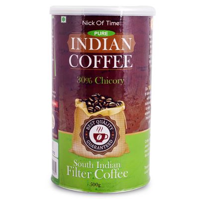 Nick of Time South Indian Filter Coffee (70:30 CoffeeChicory) | 100% Arabica AA Dark Roast | Rich Flavor & Aroma | Brewed by Women Awakening 13 Countries for 10+ Years (500g|17.63 oz)