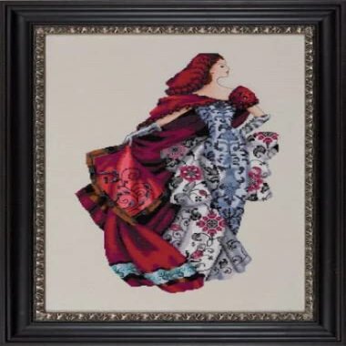 Sale! Complete Xstitch Kit with Linen - MD128 RED by MIrabilia