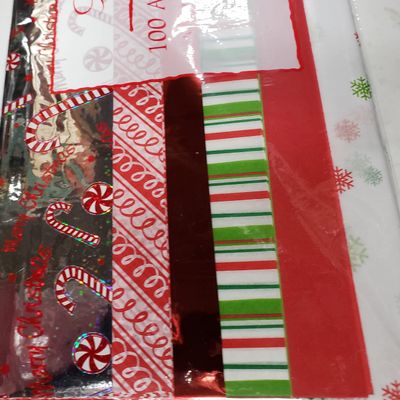 1 pack Gift Tissue Premium quality wrapping - 100 Assorted Christmas Tissue
