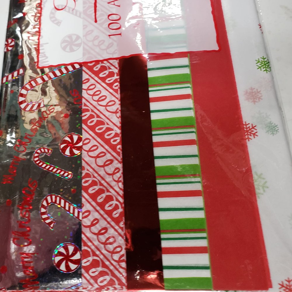 1 pack Gift Tissue Premium quality wrapping - 100 Assorted Christmas Tissue