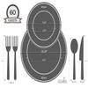 OCCASIONS 360 Pcs set (60 guest) Wedding Disposable Plastic Plate and Silverware Combo 10.25" + 7.5" + Silverware (Double Fork) (Portofino White, Silver Silverware) view 4