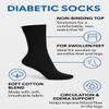 DR Sol 6 pair 90% Cotton Blend Diabetic Socks Men's Women's The Choice of health Professionals (Men's 10-13) view 4