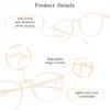 LifeArt Blue Light Blocking Glasses, Anti Eyestrain, Computer Reading Glasses, Gaming Glasses, TV Glasses for Women Men, Anti Glare (Clear White, No Magnification) view 2