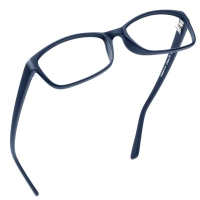 LifeArt Blue Light Blocking Glasses, Anti Eyestrain, Computer Reading Glasses, Gaming Glasses, TV Glasses for Women Men, Anti Glare (Navy, No Magnification)