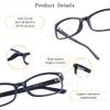 LifeArt Blue Light Blocking Glasses, Anti Eyestrain, Computer Reading Glasses, Gaming Glasses, TV Glasses for Women Men, Anti Glare (Navy, No Magnification) view 3