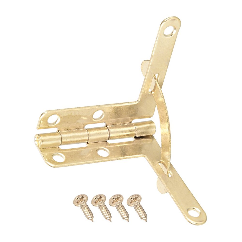 uxcell Concealable Quadrant Hinge 33mmx30mm Foldable Gold Humidor Boxes Wine Cigar Case Fittings 10pcs