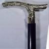 Mahira Nautical Victorian Walking Stick - Chrome Walking Cane 37 Handmade Detachable Brass Derby Handle view 2