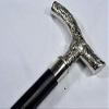 Mahira Nautical Victorian Walking Stick - Chrome Walking Cane 37 Handmade Detachable Brass Derby Handle view 3