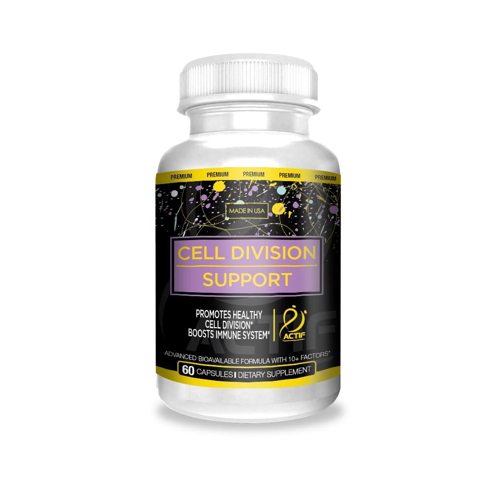 ACTIF Cell Division Support - Maximum Strength with 10+ Factors, Non GMO, 1 Month Supply, Made in USA