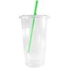 Clear Plastic Disposable Cups with Lids and Smoothie Straws 500 count - 32 oz (ounces) Clear PET Cup for Smoothies, Protein Shakes, Bubble Tea, Iced Coffee, Boba, Fresh Juice, Meal Prep, Party Cup view 2