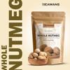 Heawans Organic Whole Nutmeg 4.5 oz, Premium Grade, Packed in a stand up resealable pouch. view 2