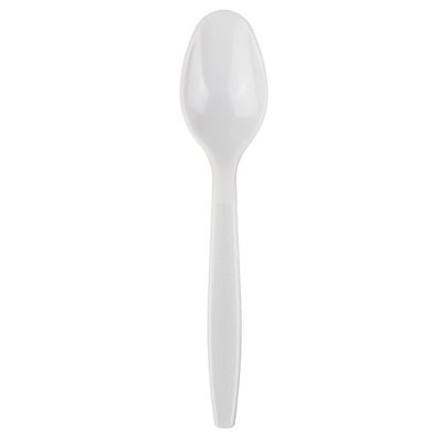 Heavyweight Plastic Spoons, White (w/textured handle) - 1000 count