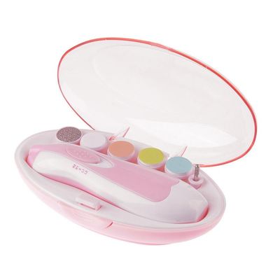 Amazingdeal Electric Baby Nail Trimmer Scissors Light Infant Kids Manicure Clipper Set(Pink)