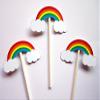 12 Rainbow Cupcake Toppers, Rainbow Cupcake Picks, Rainbow Birthday Party, Rainbow Decorations, Rainbow Party Supplies view 2