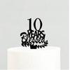 10th Birthday Anniversary Blessed Years Cake Decoration Topper view 1