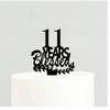 11th Birthday Anniversary Blessed Years Cake Decoration Topper view 1