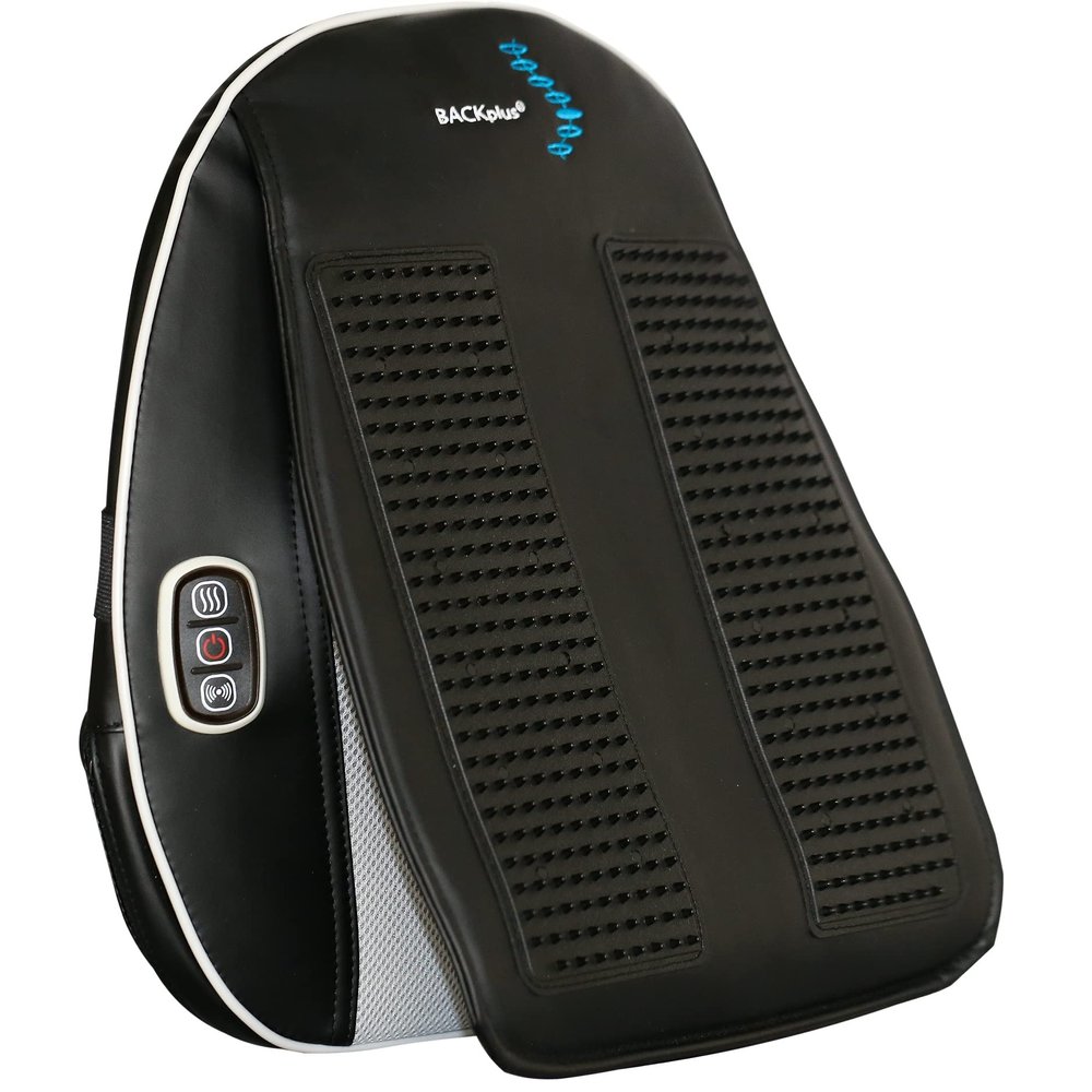 BackPlus Shiatsu Massage Pad with Heat - Deep Kneading Back & Neck Massager Cushion for Pain Relief - Transform Any Chair into a Personal Massage Therapist