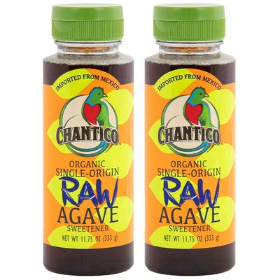 Chantico Agave Sweetener (Raw Agave, 2 Pack of 11.75oz Bottles) Organic Natural Sugar Substitute with a Low Glycemic Index and a Premium Food Taste - Stevia Alternative That Can Be Used For Baking