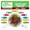 24oz Salad Bowls To-Go with Lids and Cutlery (100 Count) - Clear Plastic Disposable Salad Containers | Lunch, Salads, Fruits, Leak Proof, Airtight, Fresh, Meal Prep, Fork, | Rose Bowl Container (24oz) view 2