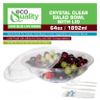 64oz Salad Bowls To-Go with Lids and Cutlery (150 Count) - Clear Plastic Disposable Salad Containers | Lunch, Salads, Fruits, Leak Proof, Airtight, Fresh, Meal Prep, Fork, | Rose Bowl Container view 4