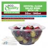 32oz Salad Bowls To-Go with Lids and Cutlery (100 Count) - Clear Plastic Disposable Salad Containers | Lunch, Salads, Fruits, Leak Proof, Airtight, Fresh, Meal Prep, Fork, | Rose Bowl Container (32oz) view 4