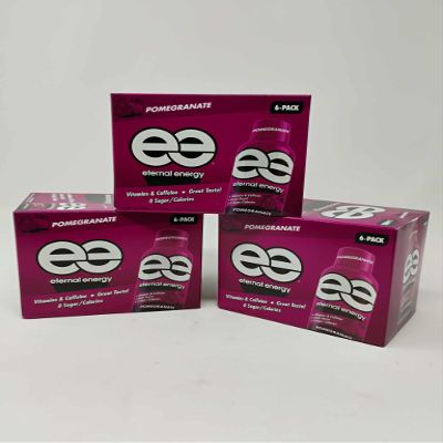 Eternal Energy Premium Energy Shot (Pomegranate, 6 count, Pack of 3)