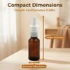4PCS 10ML/0.34 Ounce Empty Brown Glass Spray Nasal Bottle Container view 4