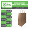 EcoQuality - 18x7x19 inches - 150pcs - X-Large Brown Kraft Paper Bags with Handles, Shopping, Gift Bags, Party, Merchandise, Lunch Bags, Grocery Bags view 2
