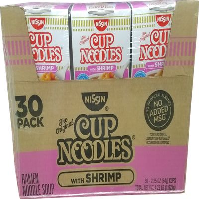 Nissin Cup Noodles, Shrimp, 67.5 Ounce