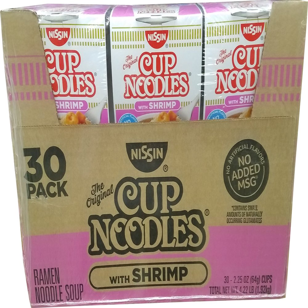 Nissin Cup Noodles, Shrimp, 67.5 Ounce