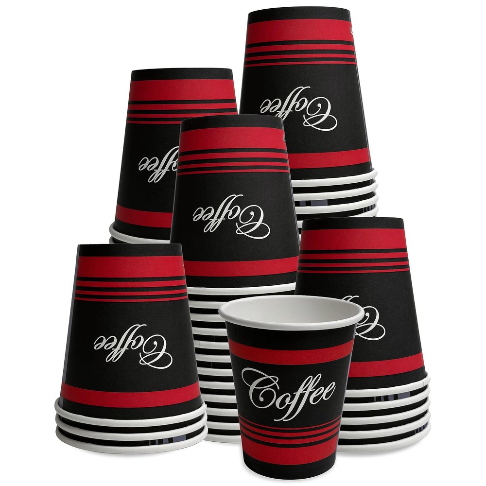 2 Pack of 500 ct - EcoQuality Hot Drink Disposable Paper Cups 8 oz - Disposable Coffee Cups, Recyclable, Compostable, Great for Office, Breakrooms, Restaurants, Coffee Shops, Tea Shops, Latte, Chai