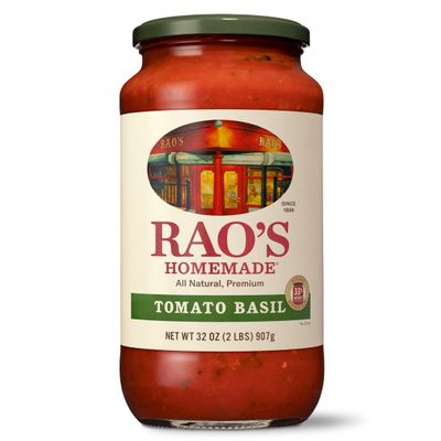 Rao's Homemade Tomato Basil Sauce, 32oz, Tomato Sauce, All Purpose, Keto Friendly Pasta Sauce, Premium Quality, Tomatoes from Italy and Basil