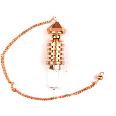 Jet 4 Isis Copper w/Crystal Point Pendulum Combine Ring Chamber Reiki Wiccan Free Booklet Jet International Crystal Therapy Booklet Healing Dowsing A++ Metaphysical Image is JUST A Reference