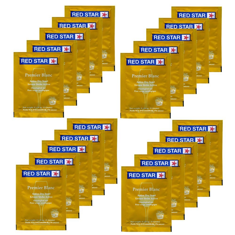 Red Star Premier Blanc Champagne Yeast, 10 Count (2 Pack)