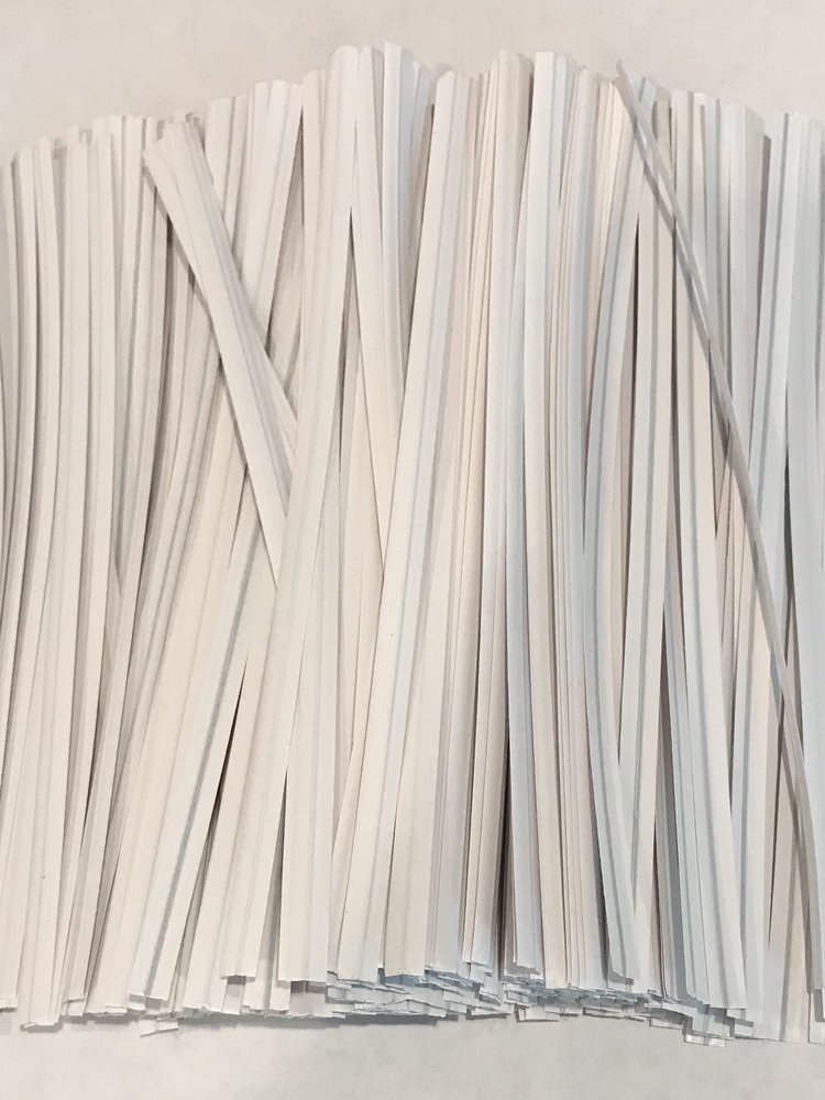 2000 Twist Ties 7" Length Plastic Coated Pater No Rip Cellophane Assorted Colors (White)