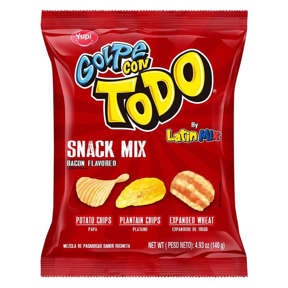Yupi Golpe Latin Mix Original, Bacon Flavored Snack Mix, 4.93 oz