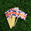 100PCS Mini Flags Party Cupcake Picks Cocktail Sticks Dinner Flags Cake Toppers Decorations Toothpick Flag (British flag) view 3