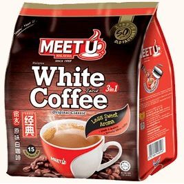 2-Pack/Meet U Malacca 3 In 1 WHITE Coffee/Top Grade Arabica & Robusta Brew/Crafted With Finest Non-Dairy Creamer/Aroma Rich, Mild Smooth Pure White Coffee (Original Classic)