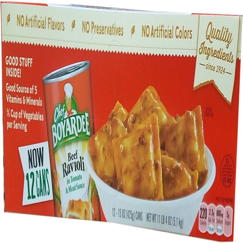 Chef Boyardee Beef Ravioli, 180 Ounce