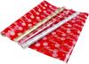 Extra Large Gift Everpackungs  52 Pieces, Merry X-Mas; Set Contains 4 Rolls of Wrapping Paper, 4X Bottle Pockets, 4 Pockets, 4 Gift Ribbons 12 Egg Nests and 24 Self-Adhesive Mini Ice Eifen view 2